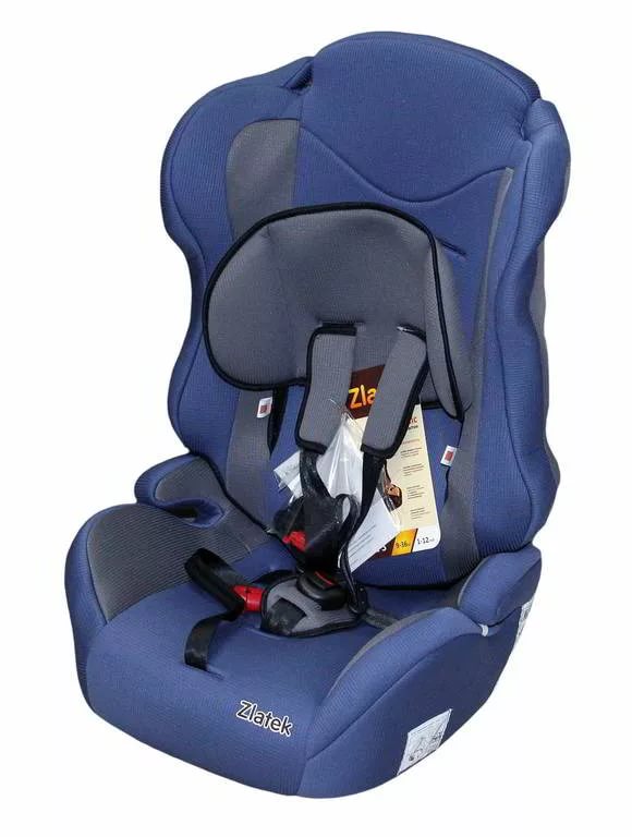 Кресло детское автомобильное группа 1-2-3 от 9кг до 36кг синее ZLATEK ATLANTIC КРЕС0168 